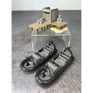 Lot of Vintage Incomplete Micro Machines Battle Zones Playset Rafts X2 Bunker